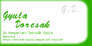 gyula dorcsak business card