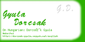 gyula dorcsak business card